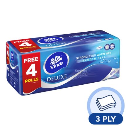 Vinda Deluxe Smooth Feel Toilet Tissue - 3 Ply